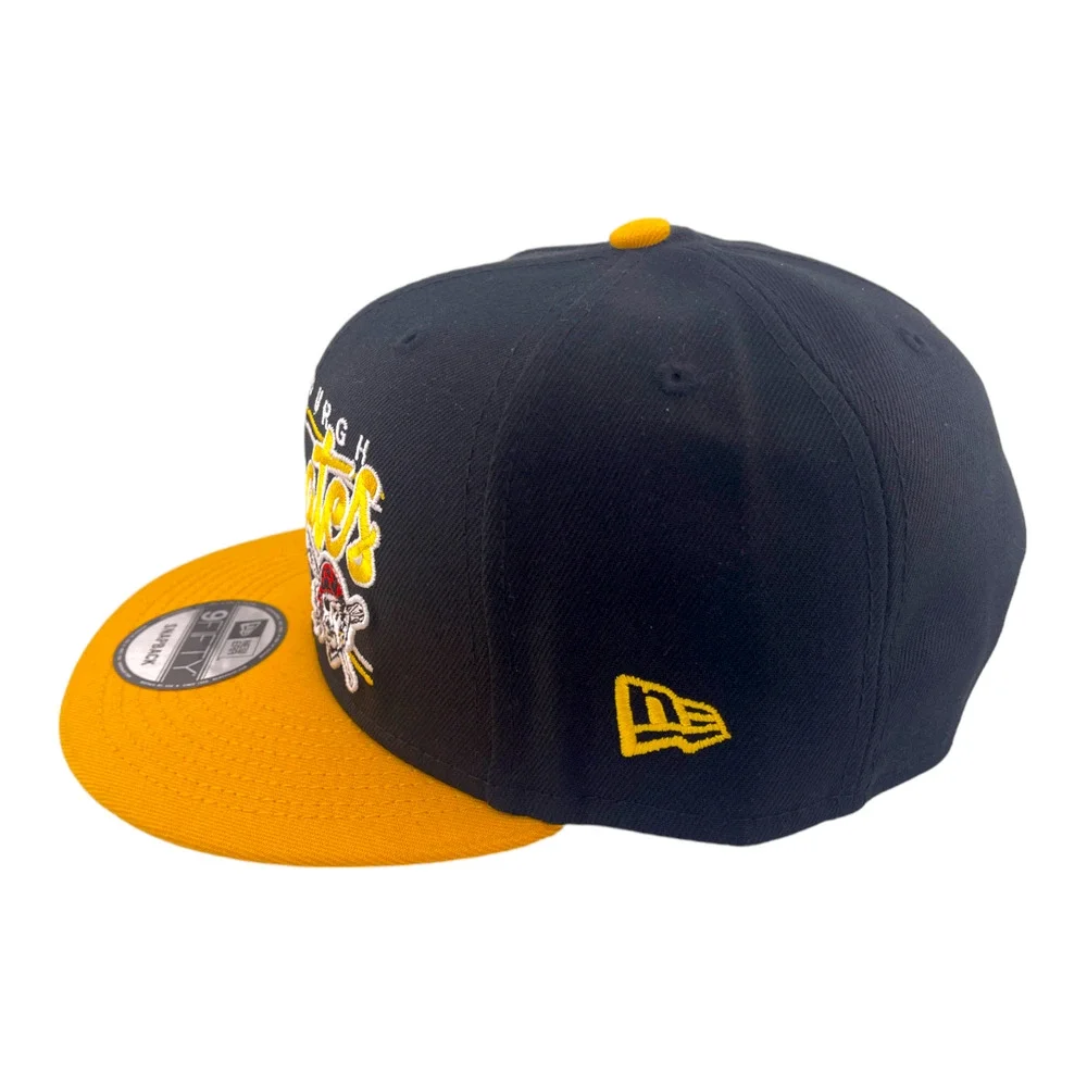 New Era Pittsburgh Pirates Team Script Logo Black/Yellow MLB 9FIFTY Snapback Hat